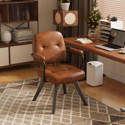 Computer Chair for Home Use, Light Luxury Solid Wood Chair, Comfortable for Long Sitting, Study Chair for Study Room, Bedroom Vanity Chair, Dormitory Chair with Backrest