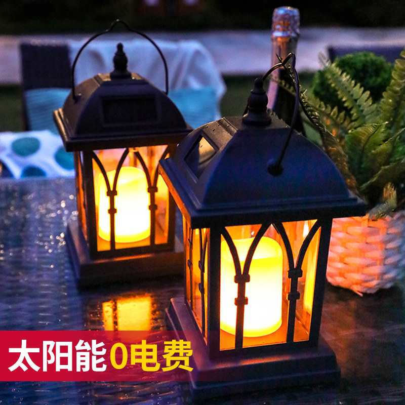 Solar Outdoor Courtyard Lamp Home Indoor Balcony Garden Arrangement Decorative copper wire hanging lamp induction Little night light