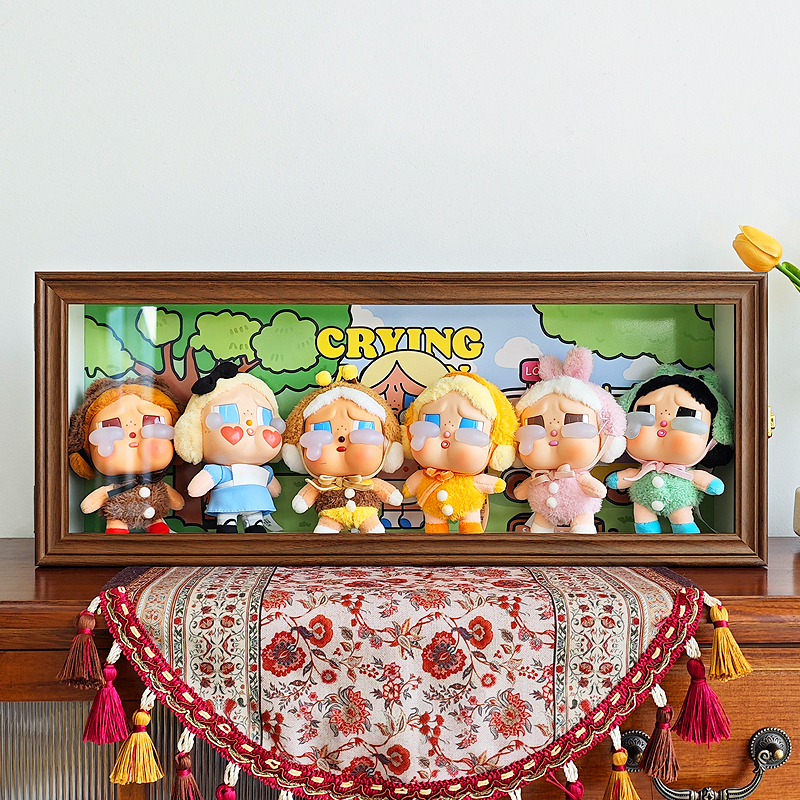 Crybab Crying Baby Vinyl Plush Doll Storage Display Box Display Frame Doll Storage Dustproof Photo Frame