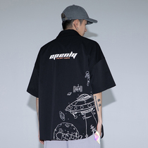 it neith BIAS Tide brand pure Kevic for short sleeve shirt men Japanese print Half sleeve casual shirt