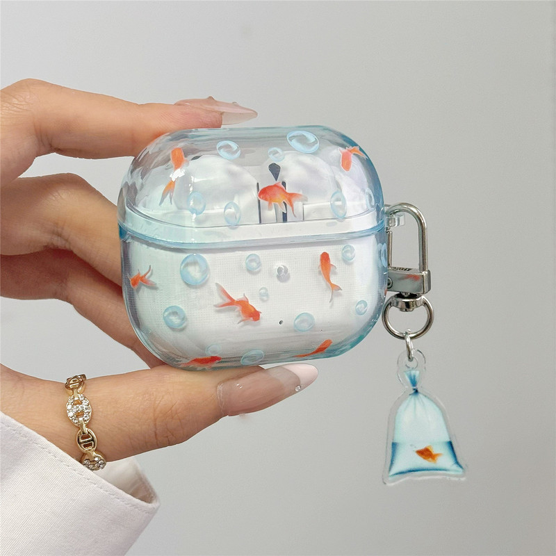Good Luck Koi Is Suitable for Samsung Buds 3Fe/Live/Core Samsung Wireless Bluetooth Earphone Protective Case Galaxy Buds 2/3/4Pro