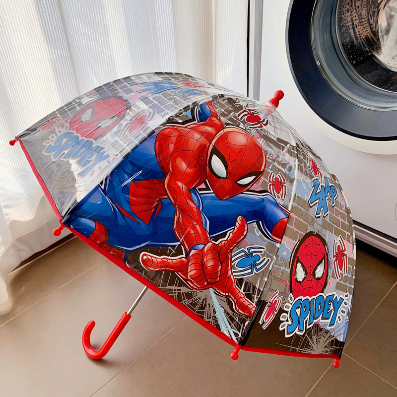 Spider-Man Umbrella for Children, Lightweight and Cute, 2 Years Old, Anti-Pinch, Kindergarten Boy, Baby, Internet-Famous, Transparent, Arched Spider-Man Umbrella for Children, Lightweight and Cute, 2 Years Old, Anti-Pinch, Kindergarten Boy, Baby, Internet-Famous, Transparent, Arched