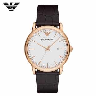 Armani, мужские часы, модный тонкий календарь, кварцевый ремень, простой и элегантный дизайн