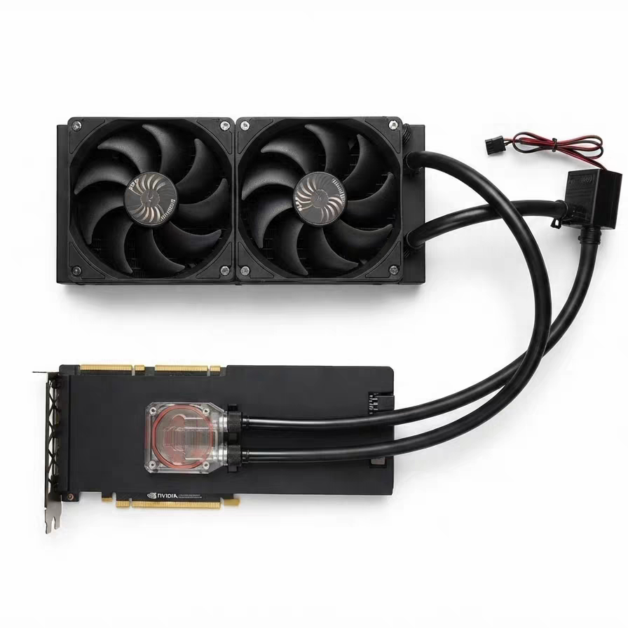 V100 32g แบบ PCIe ระบบระบายความร้อนด้วยน้ำของแท้ พร้อมหม้อน้ำขนาด 240 สามารถทนแรงดันได้ดี เหมาะสำหรับเคสขนาดเล็ก Qwen3.8