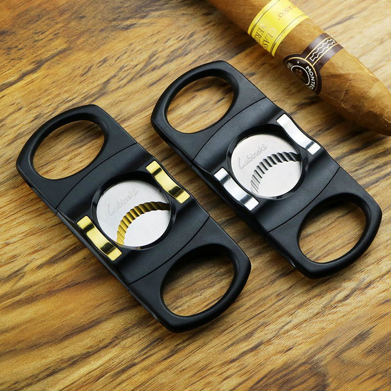 Rubin's new Gao Xiba light gray yellow sky LUBINSKI cut sharp serrated knife cigar drill