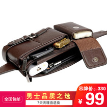 Han Edition True Cortex Mens Wastebag Fashion Tide Multifunctional Brrack Casual Small Backpack Single Shoulder Sabble