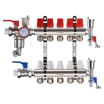 German NAFIRST full copper electroplating large flow integrated floor heating water distributor geothermal household water distributor water collector