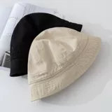 Хлопковая твердая рыбака шляпа весна и летняя женщина -минималистские солнцезащитные солнцезащиты японских ветряных кремов, заштрихованные шляпы с коварными шляпами короткие шляпы Brima Youth