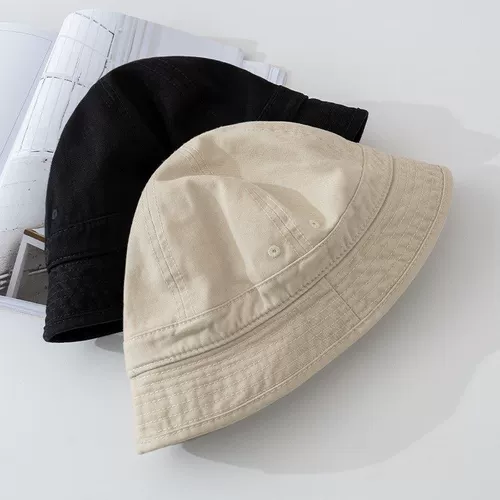 Хлопковая твердая рыбака шляпа весна и летняя женщина -минималистские солнцезащитные солнцезащиты японских ветряных кремов, заштрихованные шляпы с коварными шляпами короткие шляпы Brima Youth