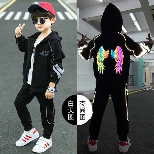 Весенняя летняя одежда, детский спортивный комплект для мальчиков, коллекция 2021, популярно в интернете, в западном стиле, подходит для подростков, в корейском стиле