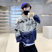 Бархатная демисезонная детская приятная телу утепленная толстовка для мальчиков, коллекция 2022, подходит для подростков