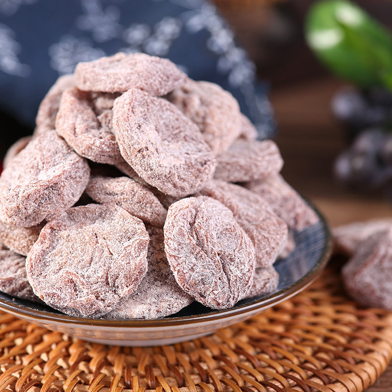 Japanese-style plum cake, tangerine peel, plum meat, seedless, plum meat, salty, sweet and sour, nine-system green plum meat, candied fruit, dried fruit, pregnant women snacks