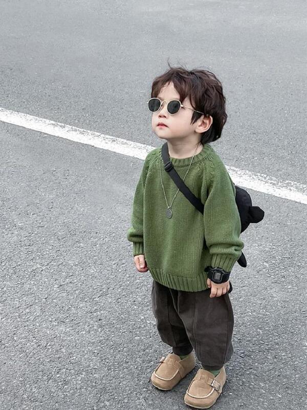 Boys' Sweater 2026 New Autumn and Winter Boys' Baby Christmas Knitwear Kidsren's Clothing Stylish Spring Outfit Two-Piece Set