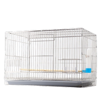 Parrot stainless steel bird cage tiger skin peony black phoenix myna medium and large bold metal breeding cage