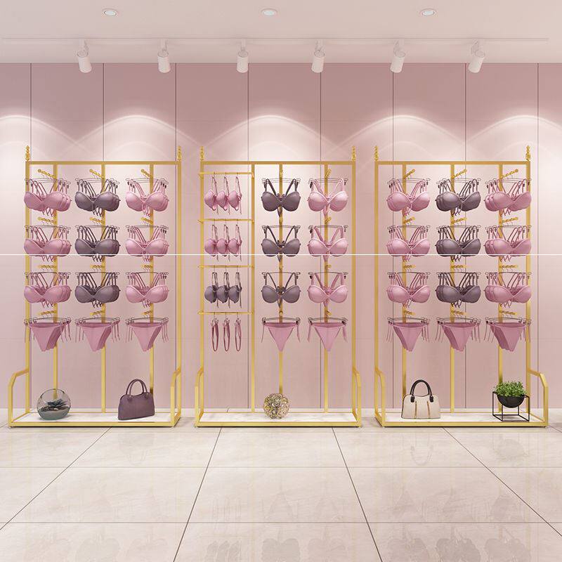 New Underwear Shop Show Rack Clothing Shop Display Cabinet Shelves Light Lavish Bra Socks Lingerie Shop Floor