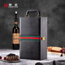 New red wine gift box 2 red wine box box box gift box double wooden box wooden box high-grade red wine packaging