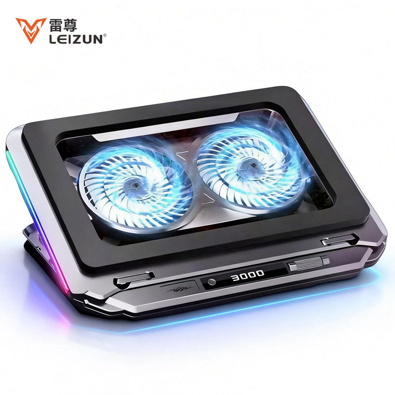 Laptop Cooling Pad Stand for Gaming Laptops, Dual-Core Vortex Pressure Air Cooling Device Laptop Cooling Pad Stand for Gaming Laptops, Dual-Core Vortex Pressure Air Cooling Device