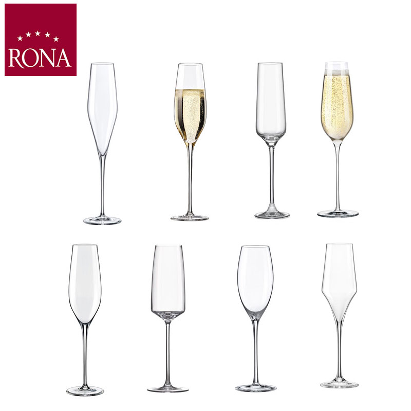 Czech Republic imported RONA non-lead crystal high cup bubble champagne glass sweet glass celebrated cocktail glass
