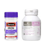 Пищевая добавка с железом для беременных, DHA, масло из морских водорослей, 30 штук