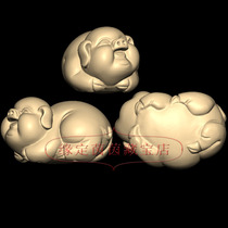 Pig three-dimensional round carving picture stl file zodiac pig jade carving wood carving hand piece ornaments carving 3d model 709
