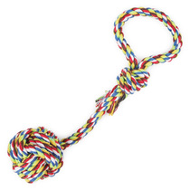 Cross-border hand-pulled cotton rope ball Havo bite-resistant cotton rope knot toy long tail ball pet toy
