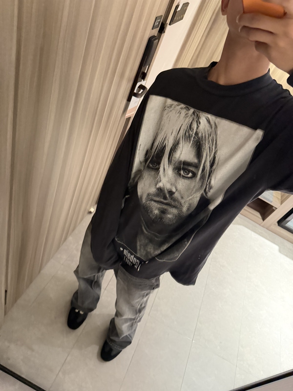 Prsmade 26Fw X Kurt Cobain Vintage T-Shirt Retro Trend Culture