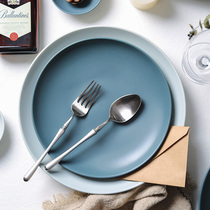 Flat pan shallow pan home creative upscale Nordic steak West dining trays Business-good-looking dishes for gourmet dishes with dishes
