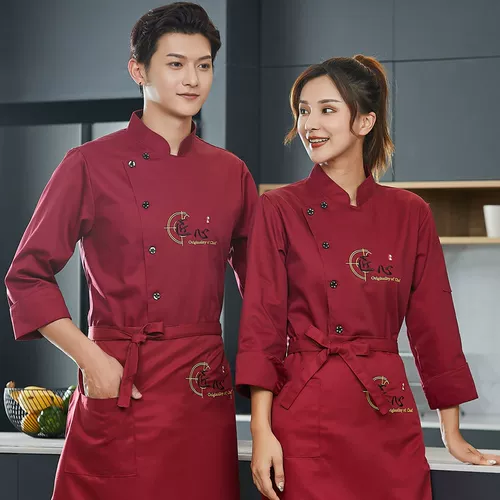 Шеф-поварная одежда мужская летняя наряд с короткими рукавами плюс жирная и крупная столовая для общественного питания китайская пища в воздухопроницаемой водонепроницаемой костюме