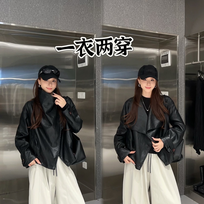 9.10【Original Uf】Unique Designer Biker-Style Leather Jacket # Limited Purchase for Single Orders 9.10【Original Uf】Unique Designer Biker-Style Leather Jacket # Limited Purchase for Single Orders