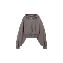 New products for autumn] alexanderwang Ms. Alexander Wang short zipper hoodie jacket