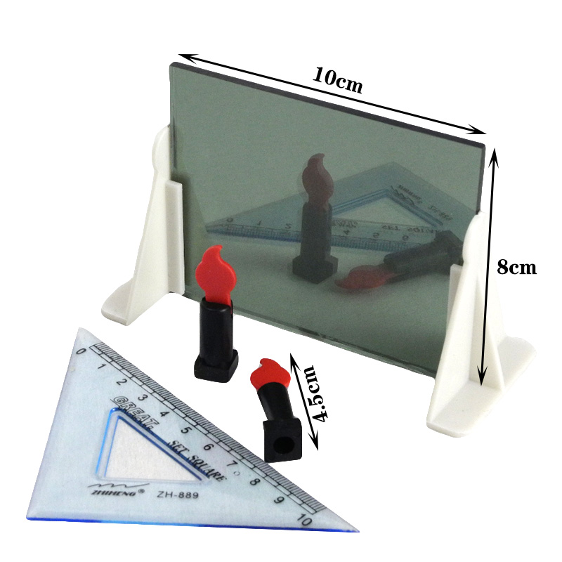 Flat Mirror Imaging Experimental Tool Big Teacher Demonstration for Students with Plane Mirror Imaging Group Experiment Translucent Semi-Mirror Physical Optical Experimental Equipment Teaching Instrument Teaching Aids