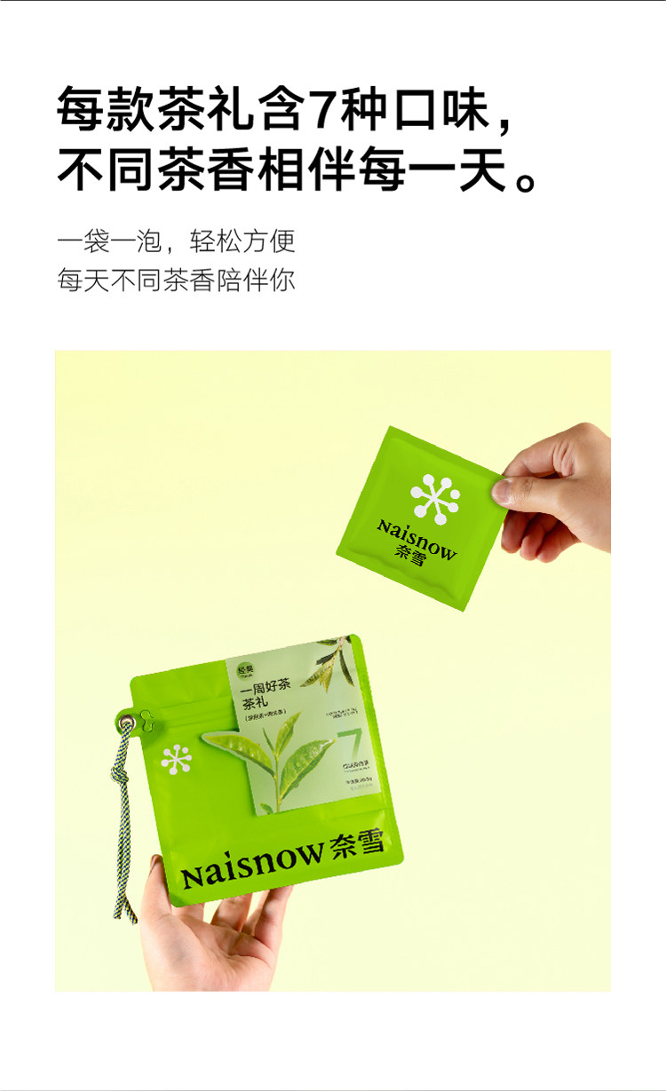 【中国直邮】 奈雪的茶 一周好茶 茶礼盒 奈雪果茶63g