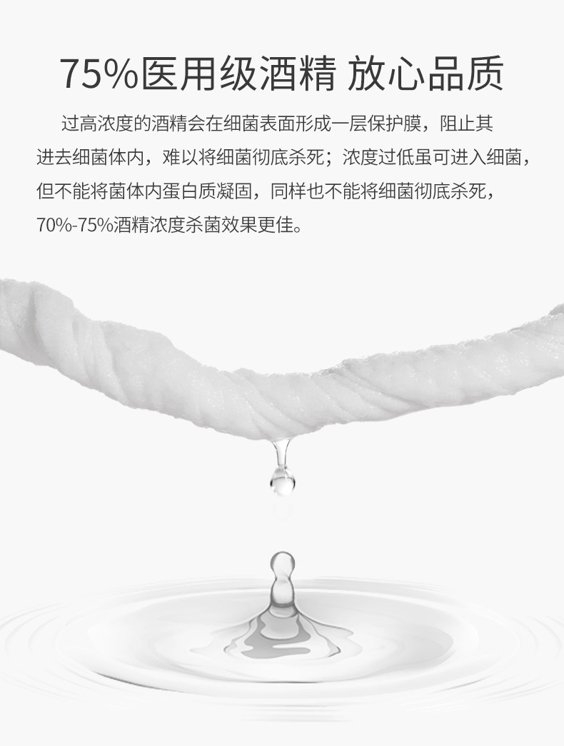 爱贝迪拉 75%酒精消毒湿巾 30片*3包 图3