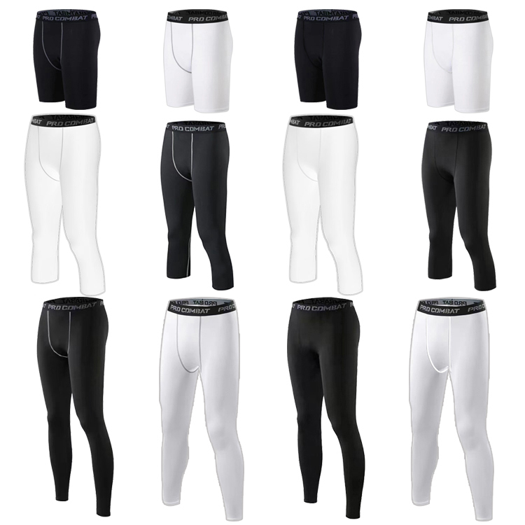 Na Basketball Compression Shorts for Men, Short and Mid-Length, Quick-Dry Breathable Running High-Elasticity 3/4 Fitness Pants