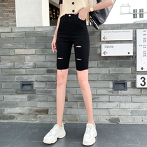 Five - minded pants girl 2022 new pants wear summer thin waist repair and lean elastic casual shorts