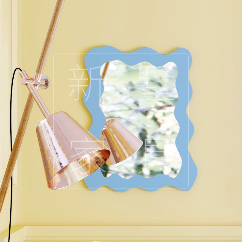 Nordic household decorative mirror modern bathroom wall-mounted vanity mirror photo mirror floor-mounted wall-mounted multi-purpose cosmetic mirror