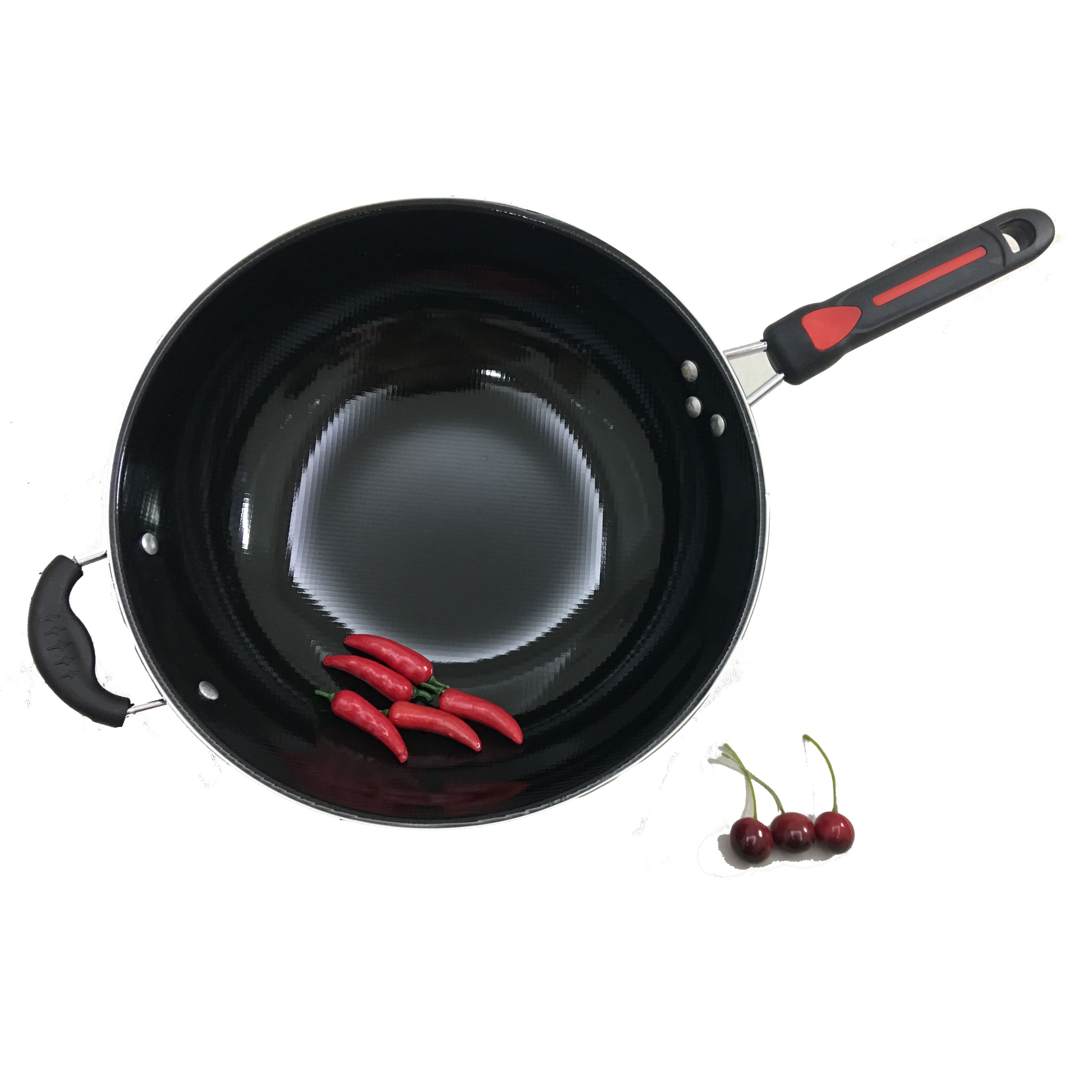 Enamel pan healthy without coating rustic frying pan without dipping pan with less oil smoke frying pan flat bottom boiler General purpose