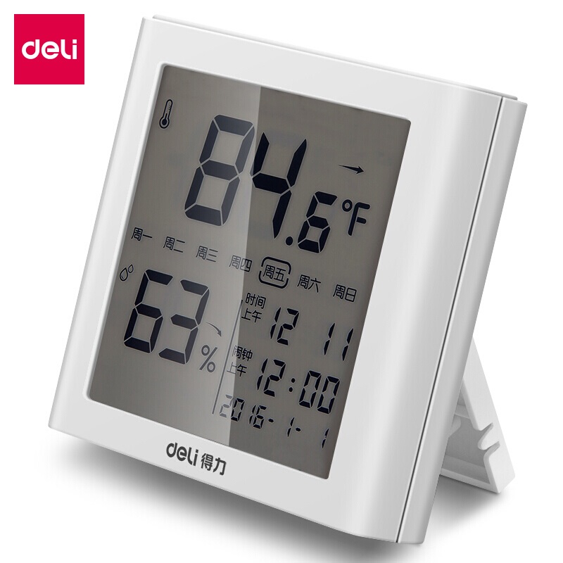 Deli 8958 electronic digital display temperature and hygrometer home thermometer temperature and hygrometer industrial temperature and hygrometer