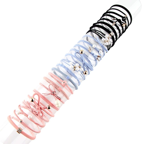 Универсальный свежий аксессуар для волос, резинка для волос, хвостик для взрослых, резиновые кольца, в корейском стиле