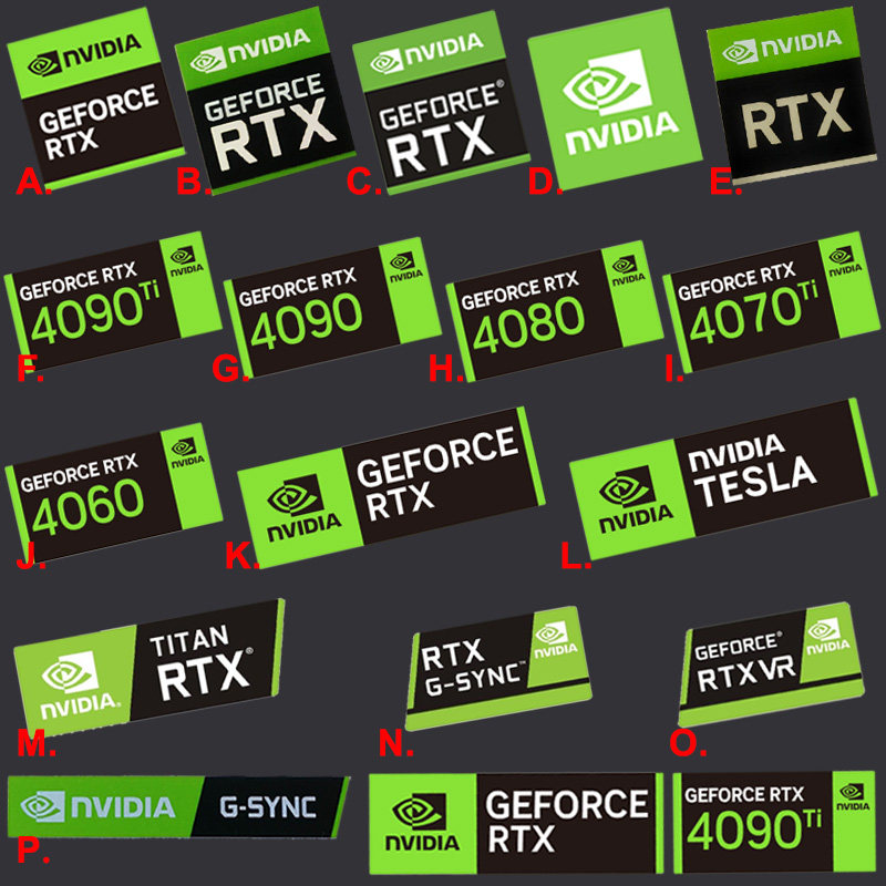 Наклейка RTX 4090Ti 4080 4070Ti 4060 VR на шасси ноутбука с графической картой, декоративная этикетка Изображение 1
