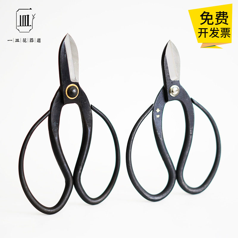 Flower-Cut Flower Arrangement Bonsai Potted Garden Potted Garden Flowers Art Scissors Ancient Current Cut of the Great Jiu Pau Pruners Chinese Day-Style Value Wooden Tong