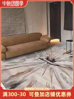 (Jiyin) Customized Model Room Villa Carpet Light Luxury Living Room Handmade Blanket Imported Wool Bedroom Thickened Floor Mat