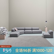 (Jiayin original)Gray Nordic lines simple carpet Bedroom living room coffee table blanket Villa thickened wool