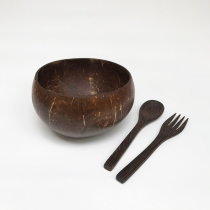 Natural old coconut shell salad bowl coconut wood custom tableware rice bowl rice spoon spoon characteristic Southeast Asian crafts