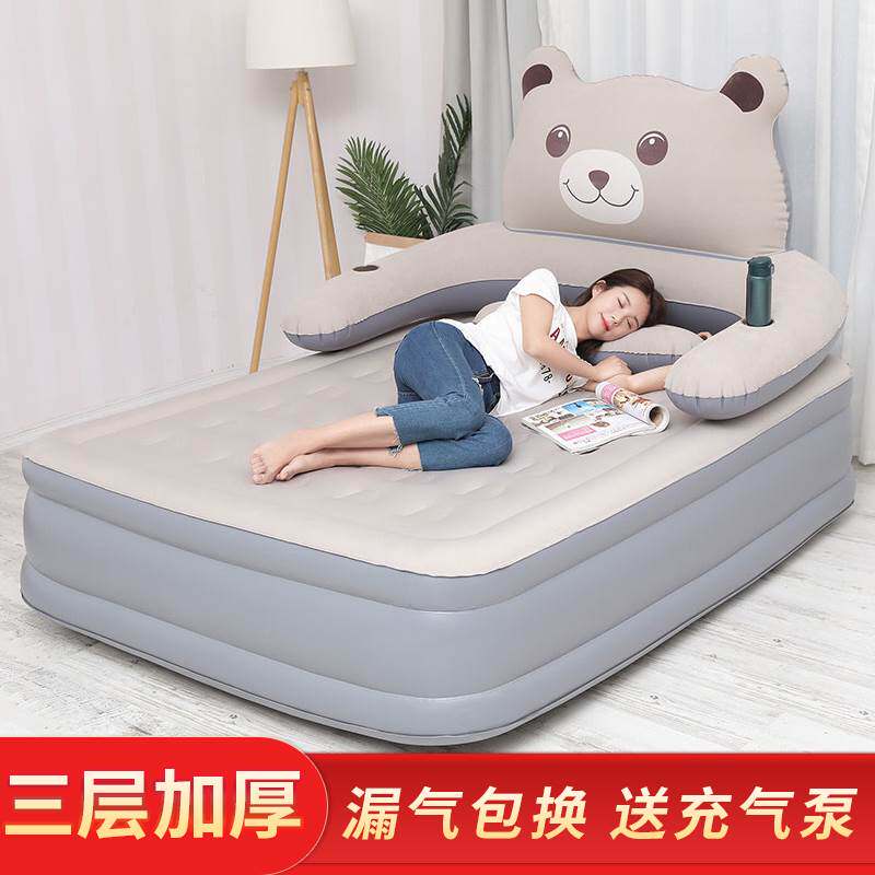 Jiajiayou air bed double household simple inflatable bed single person heightened and thickened foldable bed car portable