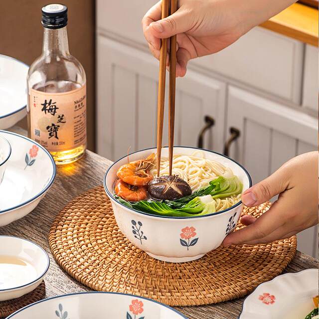 Shunxiang ceramic bowl and plate set dish plate home warm rice bowl high appearance