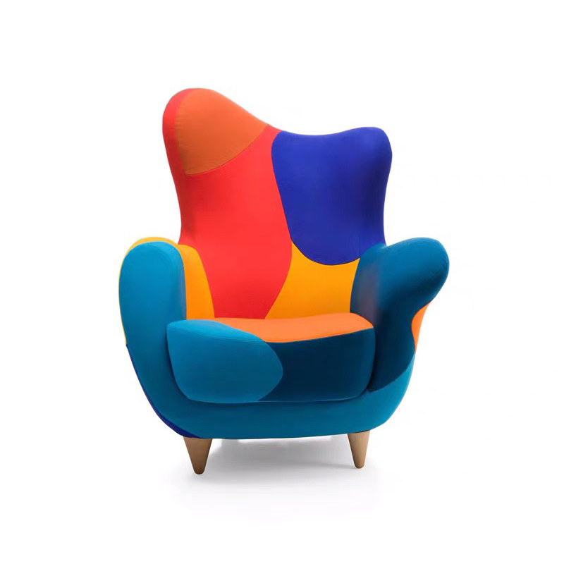 Modern fashion design FRP special-shaped color splicing single sofa chair personality art creative leisure chair