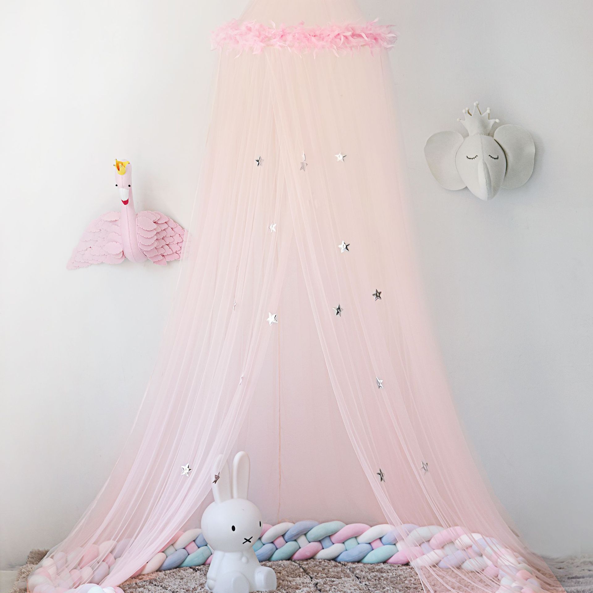 Bed Yarn Bed Mantle Princess Eu Style Bed Curtain Home Bedroom Wind Girl Mantle Yarn Children Hanging Curtain Mosquito Net Room Decoration 