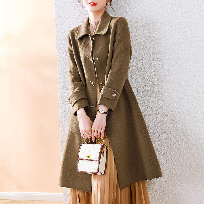 Di Tudun Double-sided Subs Wool Big Coat Women's Medium Long Version 2022 New Autumn And Winter High-end Wool Coat Tide