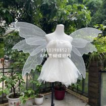 White oversized wedding photography elf wings photography studio wings cos wings customization goddess photo wings